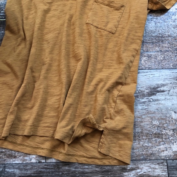 Madewell | Mustard V-Neck Pocket Tee - Picture 6 of 6